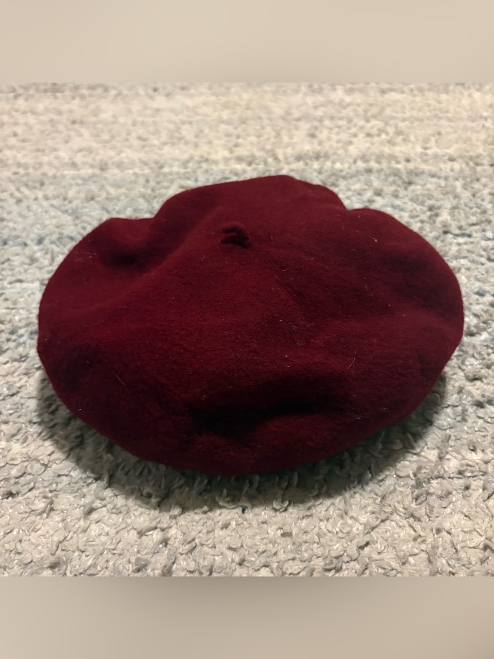 Vintage Kangol Wool Spitfire Beret Cap Made In Great Britain Maroon - Picture 3 of 7